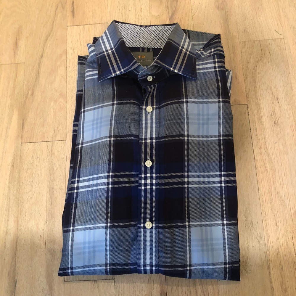 Thomas Dean Men’s Button Button Up Shirt - image 1